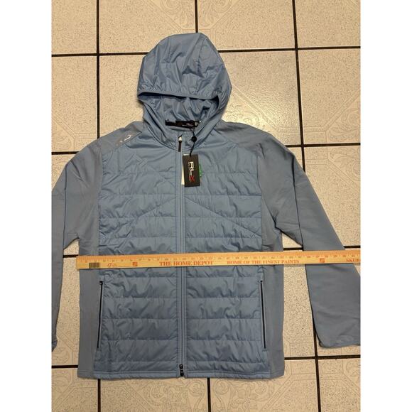 RLX Ralph Lauren Mens XXL Blue Hybrid Wool Quilted Golf Jacket NWT $268 Full Zip - Picture 3 of 10
